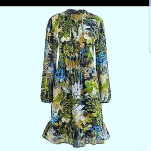 J Crew Silky Floral Dress
